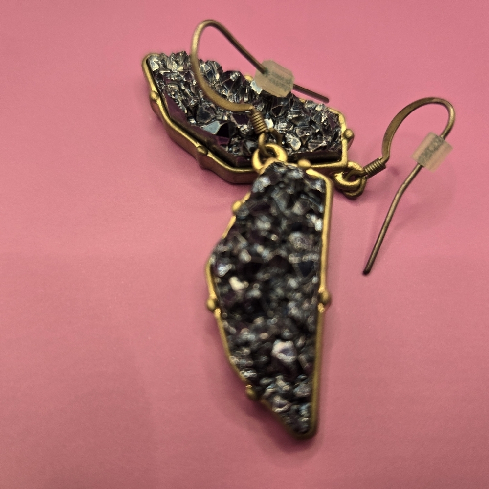 BCBGeneration Gold and Silver Dangle Earrings - Picture 4 of 4